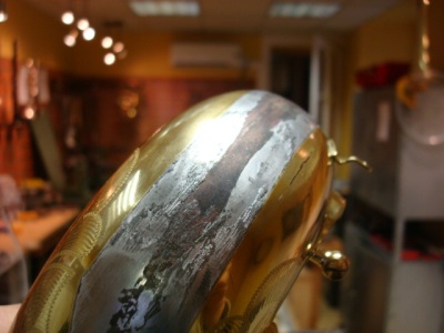 Ophicl�ide Atelier r�paration Mulhouse - Culasse saxophone